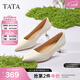 他她（TATA）白色高跟鞋女細跟單鞋氣質(zhì)通勤工作鞋春季新款UMS01AQ5 米白 36