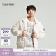 Calvin KleinJeans秋冬男士美式潮流休閑通勤ck雙面穿大口袋仿羊羔絨棉服外套 YBI-乳白色 S