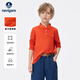 納維凱爾（Navigare）男童T恤長(cháng)袖春季兒童POLO衫中大童衣服打底百搭休閑外出桔袖140