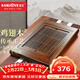 金灶（KAMJOVE）雞翅木茶盤(pán) 實(shí)木小茶臺功夫茶具套裝功夫茶盤(pán)茶具托盤(pán) KW-35 中號款(不包含陶瓷茶具）