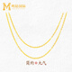 鳴鉆國際18k黃金環(huán)環(huán)相扣O字項鏈au750簡(jiǎn)約素鏈時(shí)尚三八節女神禮物送女友