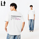 fingercroxx it男士t恤2026夏季韓系潮流半截袖純棉百搭寬松短袖 白 L