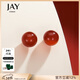Jay紅色瑪瑙耳釘高級感過(guò)年耳飾禮盒38婦女節女友禮物 瑪瑙耳釘（送證書(shū)）