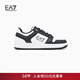 EMPORIO ARMANI/阿瑪尼官方旗艦EA7/男女情侶輕戶(hù)外綁帶休閑運動(dòng)滑板板鞋春夏 MC001-黑色/白色 (尺碼偏小，建議拍大一碼) 41.5 ( IT 8 | 41 1/3)