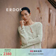 ERDOS【劉雯同款】春夏初絨鏤空針織A字裙雙色混紗修身女羊絨半身裙 薄荷綠 L 165/72A