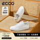 愛(ài)步（ECCO）板鞋男 經(jīng)典百搭牛皮輕奢休閑鞋 街頭521304 白色/砂礫灰41 HL