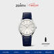 真力時(shí)（ZENITH）瑞士表ELITE/菁英系列腕表太陽(yáng)紋機械手表男女36-40.5mm禮物 白盤(pán)藍色皮帶40.5mm