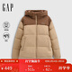 蓋璞（GAP）男女裝2025秋季新款防風(fēng)logo刺繡寬松連帽羽絨服外套791895