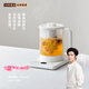 olayks立時(shí)梨花壺養生壺煮茶器迷你中藥壺燉藥壺辦公室養生杯養生燒水壺恒溫水壺小型燒水壺 陶白 1.5L 【316底盤(pán)+濾網(wǎng)+16項菜單】 陶白