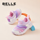 百麗童鞋女寶寶學(xué)步鞋26年春秋新款毛毛蟲(chóng)透氣網(wǎng)面鞋子男孩兒童運動(dòng)鞋 紫色 28 （建議腳長(cháng)168-173mm）