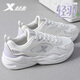 特步女鞋運動(dòng)鞋女春季新款軟底網(wǎng)面跑步鞋厚底增高老爹鞋百搭休閑鞋子 帆白/淡霧紫 38 (235mm) 7