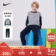 NIKE3BRAND 耐克男女童無(wú)帽衛衣+長(cháng)褲2件套裝秋季新款長(cháng)袖套裝