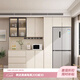 榀森然餐邊柜酒柜一體靠墻高柜嵌入式冰箱柜廚房客廳儲物柜組合支持定制 款1:80*60*240奶白 E0級實(shí)木+支持定制