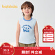 巴拉巴拉寶寶背心打底夏季無(wú)袖短袖純棉男女童家居服小童兒童內衣 冰藍A81503 120