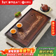 金鑲玉茶盤(pán)茶托實(shí)木竹木家用簡(jiǎn)約中小號茶托中式雙層儲水 望江山