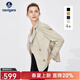 Navigare意大利小帆船短款直筒風(fēng)衣女裝春季簡(jiǎn)約通勤外套小個(gè)子雙排扣大衣 燕麥咖 L