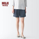 MUJI女式 萊賽爾纖維 短褲 褲子 休閑褲女士 夏天 女裝 BEC11C3S 中灰色 XS