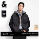 杰克·瓊斯（JACK&JONES） 男裝春季夾克休閑落肩袖寬松假兩件針織帽原色牛仔外套226157006