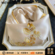 MITHAOL KUSC絲巾女真絲圍巾百搭100%桑蠶絲刺繡絲巾生日禮物送媽媽長(cháng)輩 鳳凰金色 【送長(cháng)輩生日禮物】 長(cháng)方形155cm*35cm