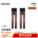ubras1800D薄絨光腿神器雙層連褲襪連腳款一鍵磨皮不掉襠 透膚黑色-連腳[1800] 2條 L