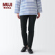 MUJI MUJI 女式 棉彈力牛仔 緊身褲 褲子 長(cháng)褲 休閑褲 黑色3S 26inch