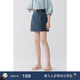 詩(shī)凡黎（‘S EIFINI）牛仔短裙2023年秋新款女獨特設計感甜酷高腰顯瘦半身裙夏 深藏青 S 155/60A