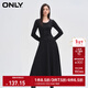 ONLY時(shí)尚甜美收腰傘裙中長(cháng)款連衣裙女|124161001 H1Z 黑色BLACK S (160) 80A