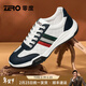 零度男鞋新款男士休閑運動(dòng)鞋日常百搭條紋拼色輕便軟底耐磨舒適鞋 白藍色 40