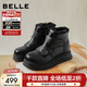 百麗（Belle）厚底增高雪地靴女冬季新款商場(chǎng)同款保暖魔術(shù)貼東北靴E8R1DDD5 黑色 38