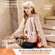 香影【咩咩絨】粉色小香風(fēng)短外套女2025冬季新款圓領(lǐng)毛絨仿生皮草 銀牡丹色 M 160/84A/95-110斤