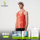 飛比特【風(fēng)洞背心2.0】男士運動(dòng)夏季無(wú)袖t恤跑步健身速干衣 熔巖紅 L