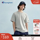 Champion冠軍情侶t恤新款時(shí)尚潮牌短袖T恤休閑風(fēng)純棉上衣 灰色 L