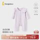 童泰（TONGTAI）女寶寶連體衣春秋季純棉嬰兒衣服新生兒哈衣爬服無(wú)骨睡衣紫色90cm