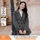 香影劉些寧同款香影雙面呢羊毛大衣女冬蜜桃酥心收腰灰色西裝毛呢外套 中灰 S 155/80A/85-95斤