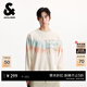 杰克·瓊斯（JACK&JONES）男裝衛衣時(shí)尚百搭個(gè)性拼色扎染全棉寬松圓領(lǐng)長(cháng)袖上衣225333109 C00米白色 常規 M （175）