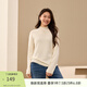 纖莉秀【綿云衫】煙管領(lǐng)奶fufu軟糯針織打底衫大碼女裝胖mm冬新款3700 杏色 XL
