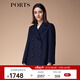 PORTS寶姿秋冬新品女裝長(cháng)袖深色系毛呢大衣SM9C012LWW047 晚安藍 XS (2)
