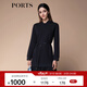 PORTS寶姿秋冬新品女裝縫制針織長(cháng)袖連衣裙SM9N014NCC148 黑色 M (6)