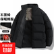 冬季新款棉衣男情侶撞色面包服立領(lǐng)棉服保暖寬松外套棉襖 黑色 加絨加厚【BM03】 M 適合100-115斤以?xún)? title=