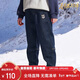 馬騎頓（MQD）MQD男童運動(dòng)休閑冬季加絨潮流寬松牛仔褲 深牛仔藍 130 