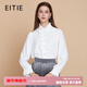愛(ài)特愛(ài)（EITIE）復古宮廷風(fēng)木耳邊立領(lǐng)顯瘦百搭白襯衫春秋新款長(cháng)袖襯衣C2513816 極光白10 M (160)