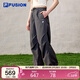 FILAFUSION斐樂(lè )潮牌梭織長(cháng)褲女2025夏季時(shí)尚休閑寬松運動(dòng)褲