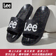 Lee拖鞋夏季外穿休閑沙灘拖鞋居家防滑家用涼拖鞋男士一字拖夏天拖鞋 黑色 L222UF007 41