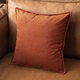 巧品現代簡(jiǎn)約沙發(fā)抱枕客廳輕奢高級感一套純色燈芯絨大號靠枕方形床頭 焦糖色 50cm*50cm 枕套 (抱枕含芯)