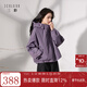 三彩2025冬季新款連帽棉服寬松棉衣休閑簡(jiǎn)約保暖夾棉外套短款S 薰衣草紫 M 160/84A