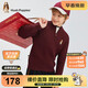 暇步士（Hush Puppies）童裝兒童線(xiàn)衣25冬季新年男童簡(jiǎn)約氣質(zhì)毛衣 波爾多紅 150