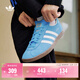 adidas「T頭鞋」STADT經(jīng)典時(shí)尚薄底運動(dòng)板鞋男女阿迪達斯三葉草 藍色/亮白/漢玉白（推薦女生買(mǎi)小半碼）   39