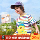 嘟嘟家寶寶短袖t恤夏季兒童半袖男童上衣寬松女童夏裝衣服潮t 彩條 100