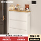 帥仕（shuaishi）鋼制鞋柜窄鞋架門(mén)口入戶(hù)柜超薄翻斗鞋子收納柜一體靠墻玄關(guān)儲物柜 【升級第三代0.6mm】3層65長(cháng)