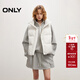 ONLY2025冬季新款簡(jiǎn)約短款顯瘦立領(lǐng)馬甲白鴨絨羽絨服女|125452006 S12亮奶油白色 S
